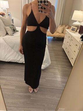 🖤 Alice + Olivia Black Cutout Bralette Maxi Dress 🖤